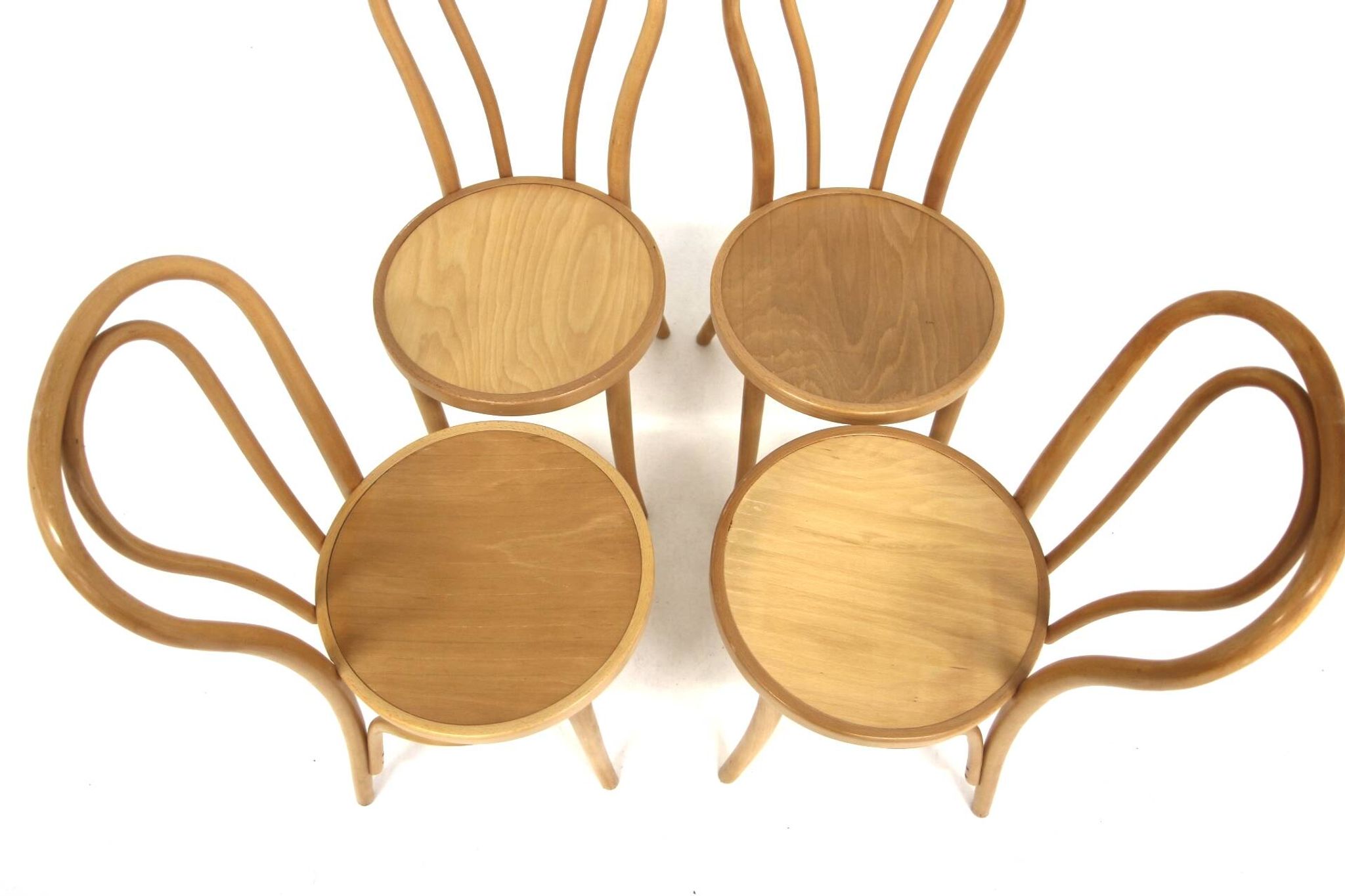 4 chaises scandinave en hêtre, Suède, 1970
