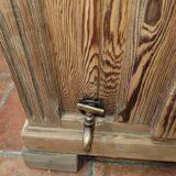 Antique cooler with a door