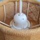 Burlap hanging lamp