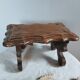 Tabouret repose-pied bois, artisanat art populaire