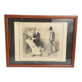 Lithograph by Honoré Daumier, The Hydropathic Doctor, 1920