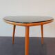 Wood and glass triangle shaped coffee table for Opal Kleinmöbel, Germany 1950's/1960's