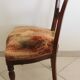Carved wooden chair and velvet