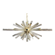 Transparent “triedro” murano glass oval sputnik chandelier