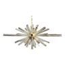 Transparent “triedro” murano glass oval sputnik chandelier