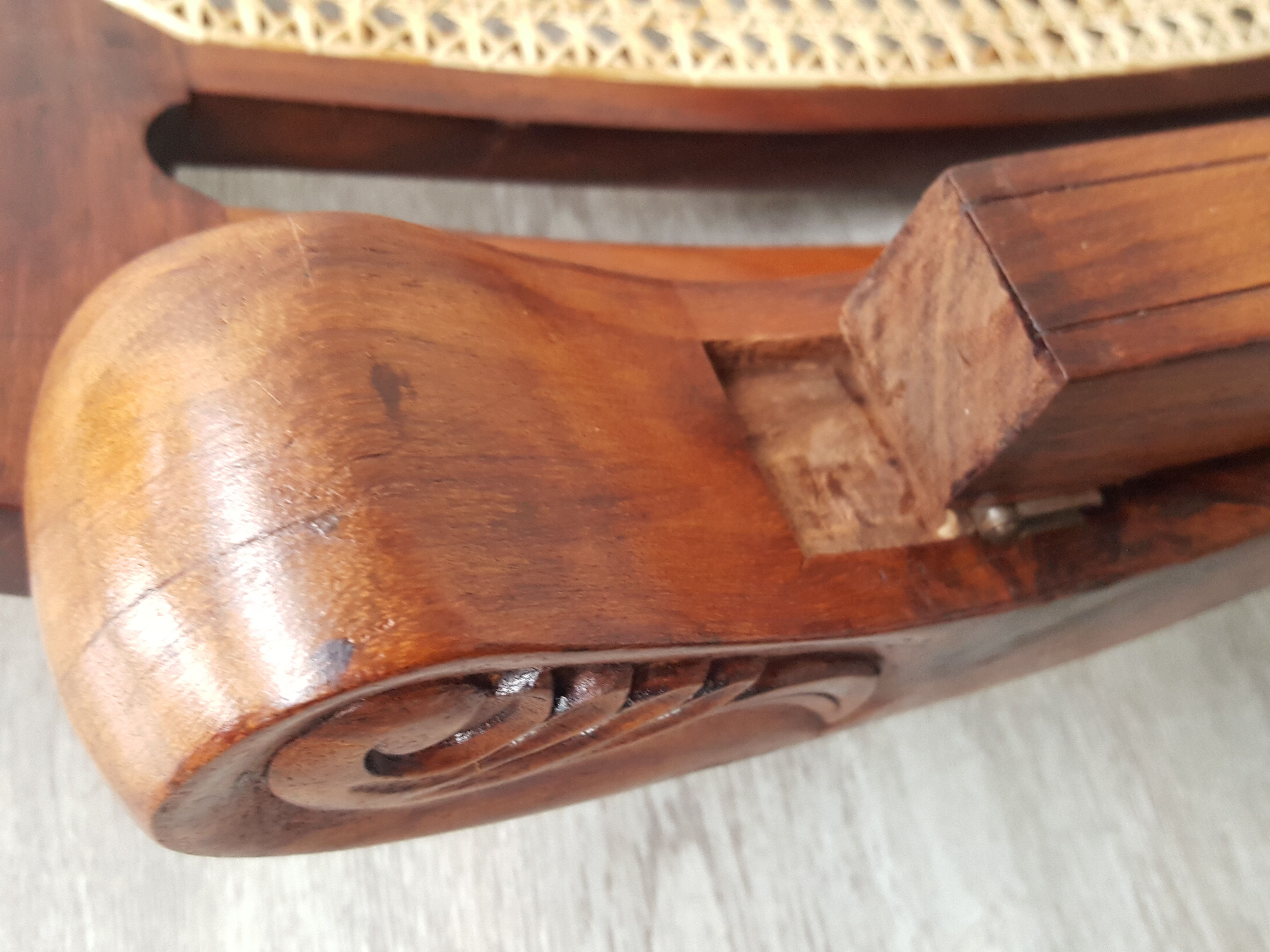 Vintage Viennese weave folding armchair