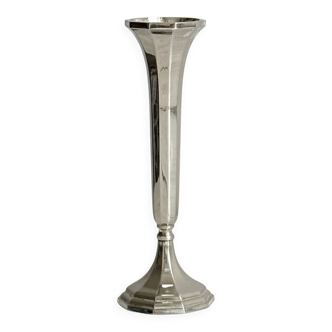 single flower vase or metal candlestick