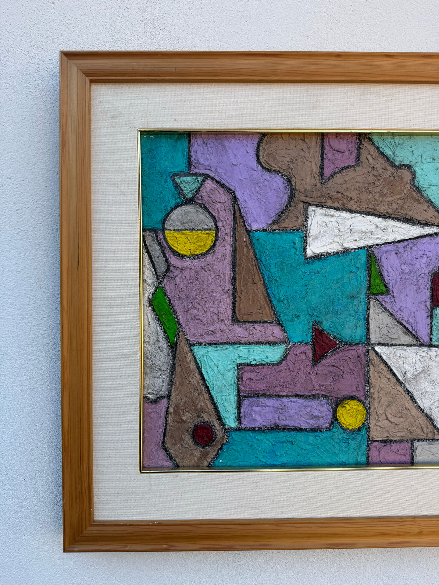 Abstract geometric coloured painting
