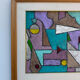 Abstract geometric coloured painting