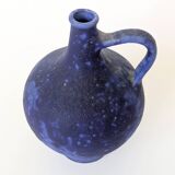 Mid-Century blue Klein vase Heyne ceramics, Germany, 1960s