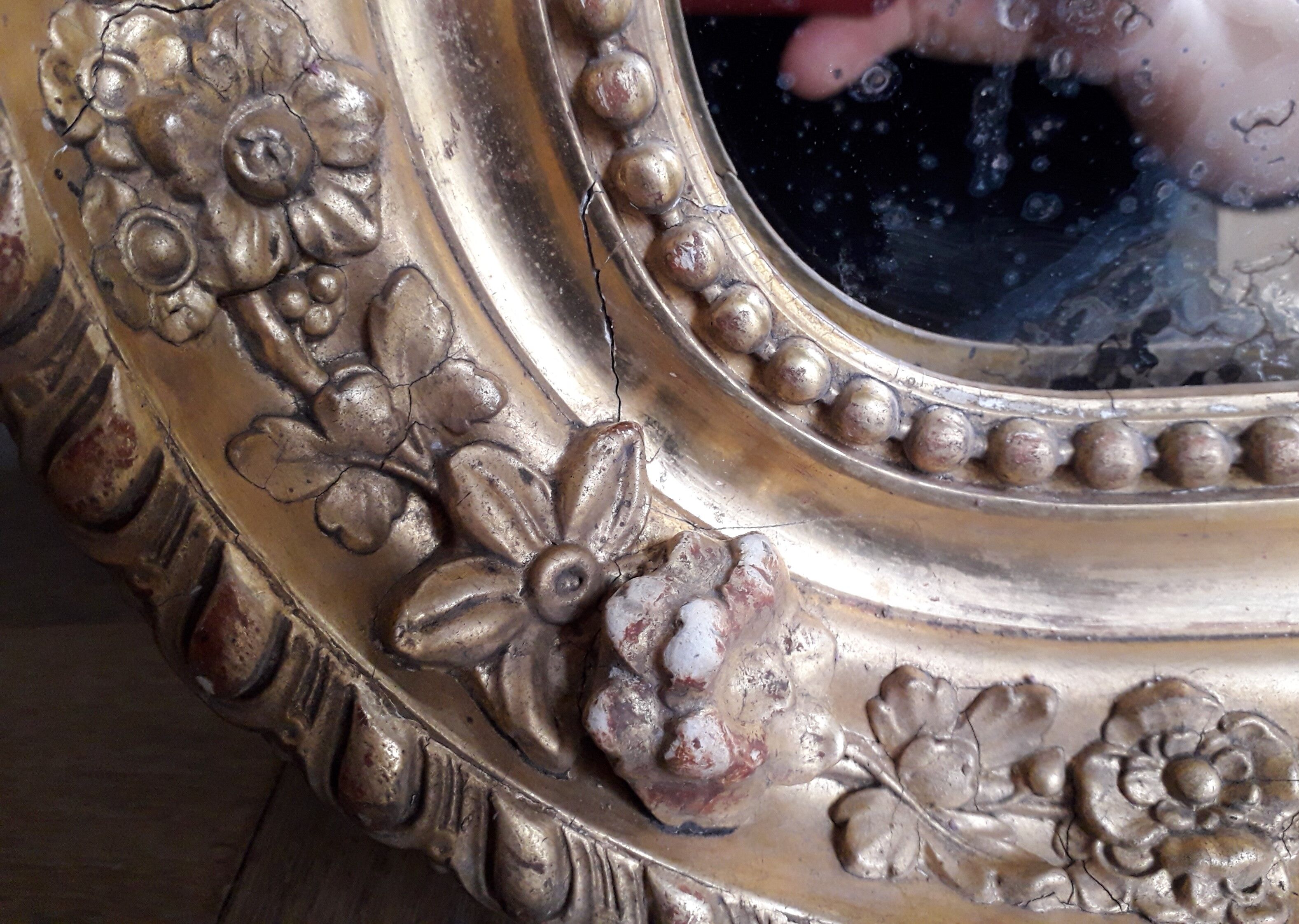 Ancient golden mirror