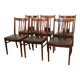 Set of 6 Scandinavian chairs in rosewood, 1960.