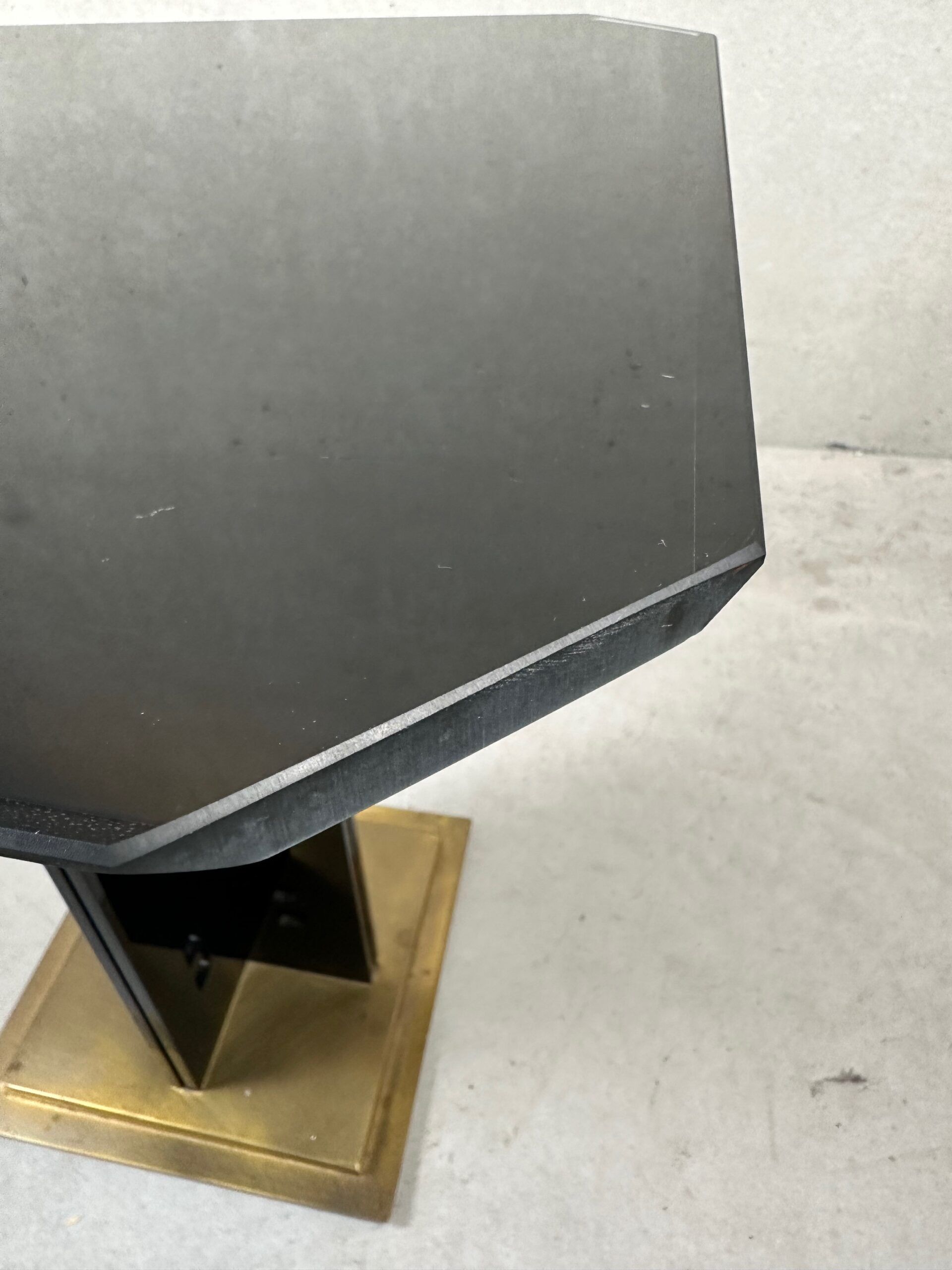 Hollywood regency coffee table / side table black and gold