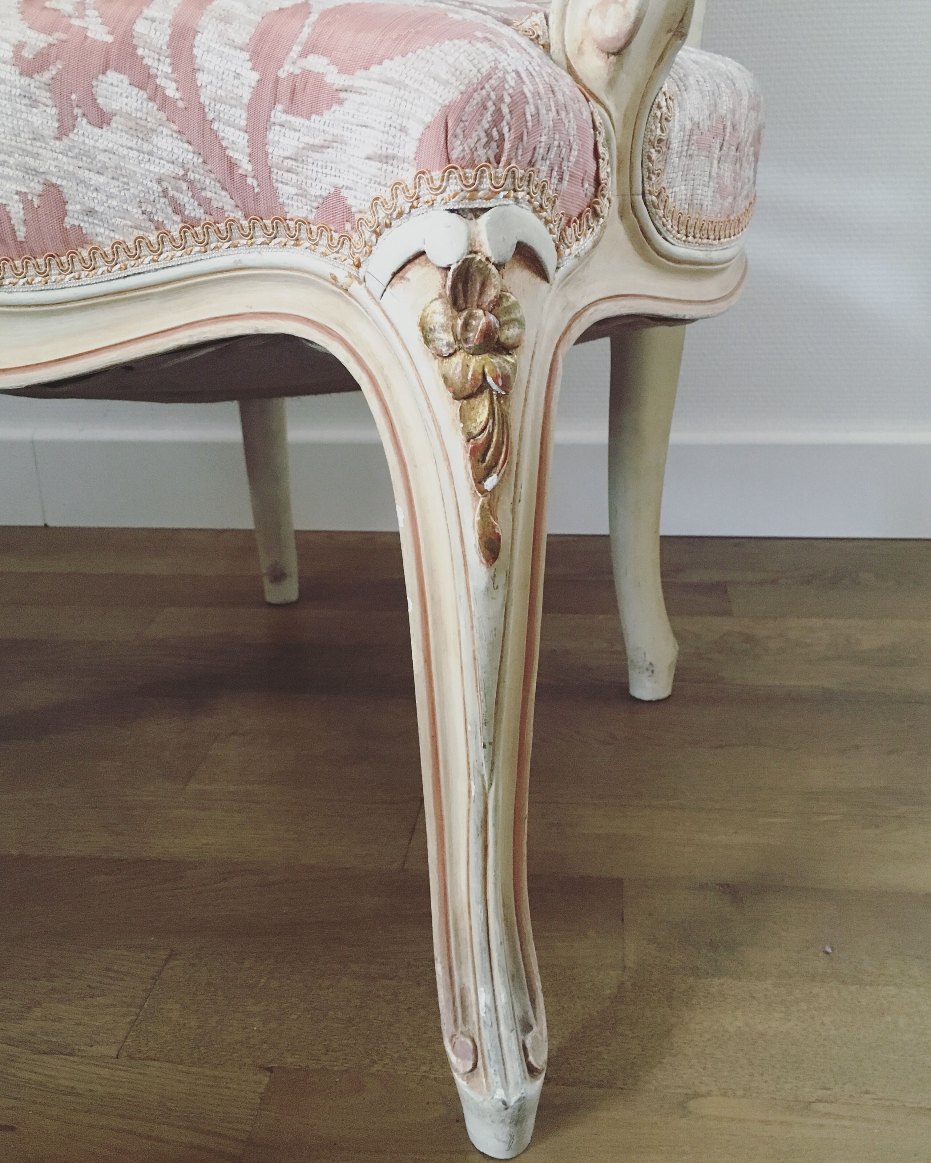 Two Louis XV style convertible armchairs