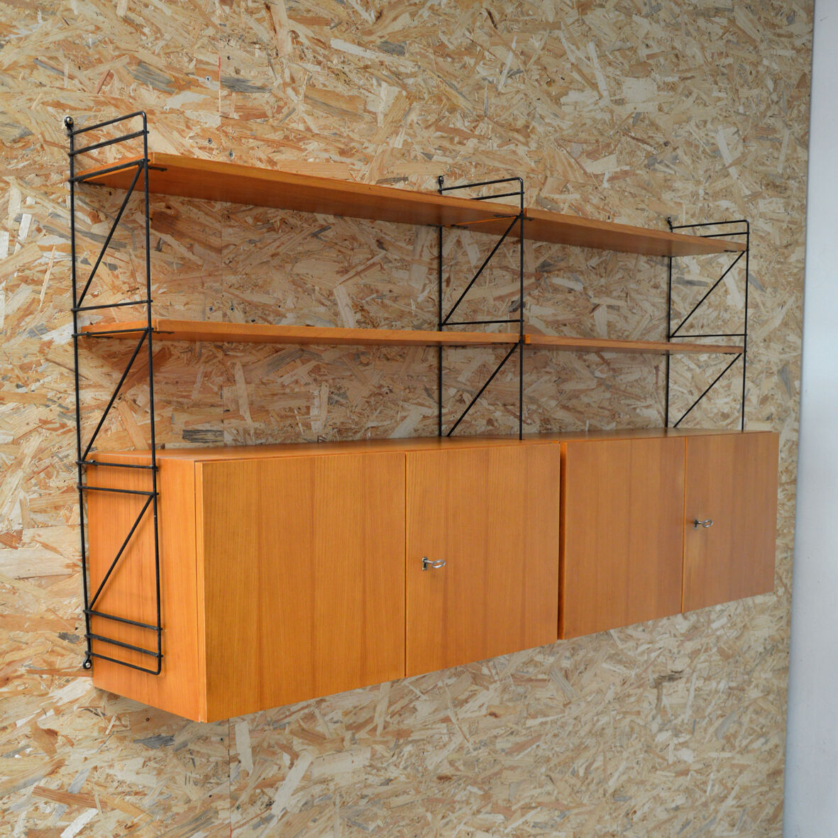 System wall shelf Erbus Möbel, 1960