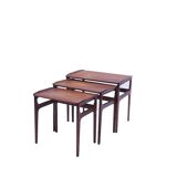 Danish vintage nesting coffee tables by Erling Tovits.