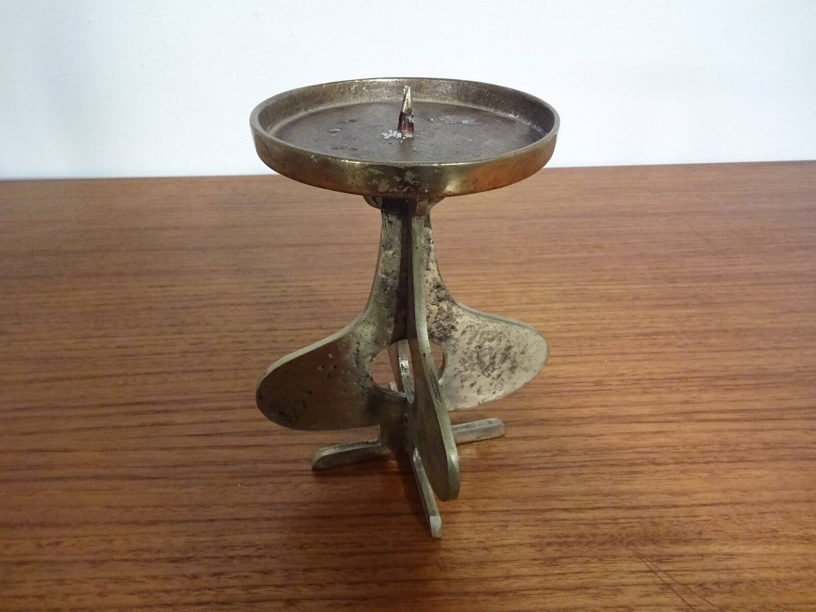 Brutalist Bronze Candleholder, 1960s