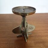Brutalist Bronze Candleholder, 1960s