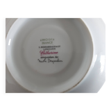 Cup and saucer in Limoges porcelain by Bernardaud Catherine.