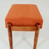 Vintage armchair pumpkin orange corduroy design by H.Lis