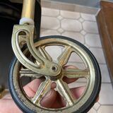Textable brass and cashmere serving table