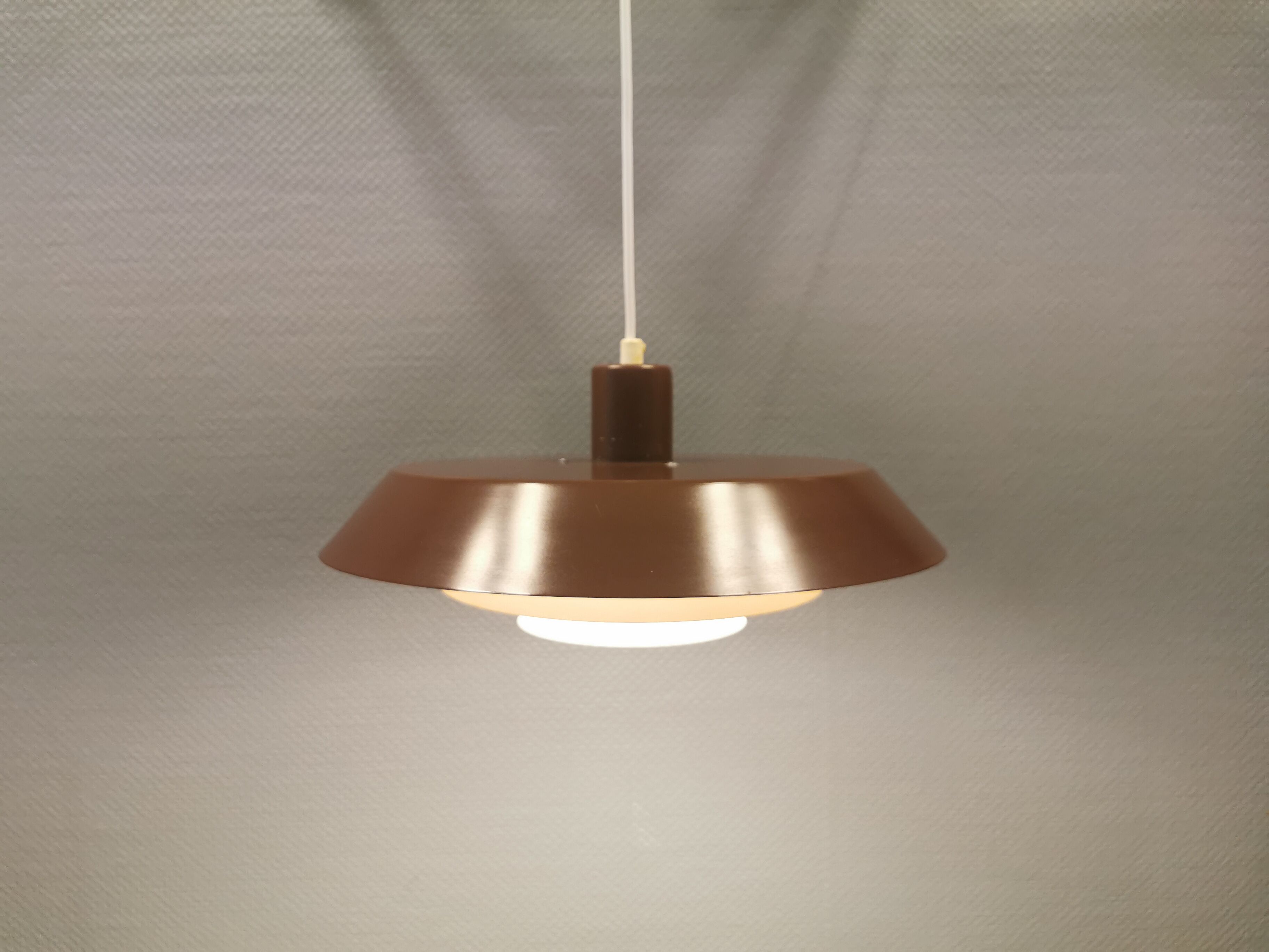 Hanging lamp, designed by Bent Karlby for Danish LYFA in 1968, model Troika.