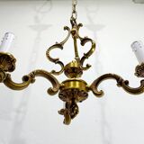 3-light bronze chandelier