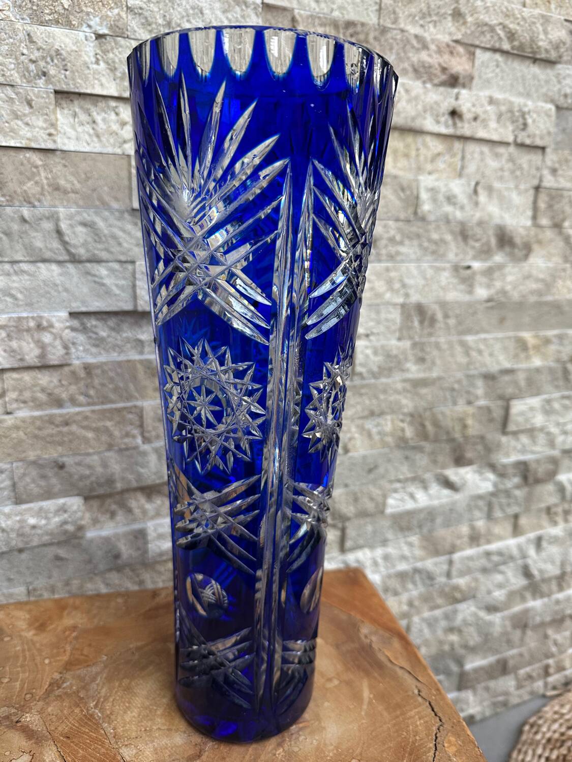Bohemian crystal vase