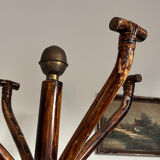 Porte manteau perroquet en rotin