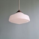 Art Deco Philips suspension in white opaline, Phililite series, 1930.