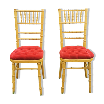 Chaises "façon bambou"