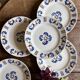 Set of 6 antique plates in the Laval pattern.