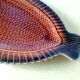 Plat à poisson barbotine sarreguemines