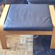 Ikea leather footstool pouf 2000s france scandinavian style knisa model color
