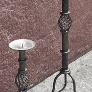 Candle holder or wrought iron candlestick (Height 41 cm)