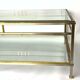 Table basse 1970 métal chrome dore 2 niveaux