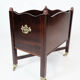 Newspaper holder of mahogany decorated with brass of Danish design, 1960s