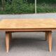 Renovated 1950s wooden Art Deco extendable dining table.