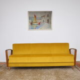 Yellow sleeper sofa 1960s
