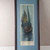 Old painting / print / engraving / lithograph, Georges Pierre Guinegaul