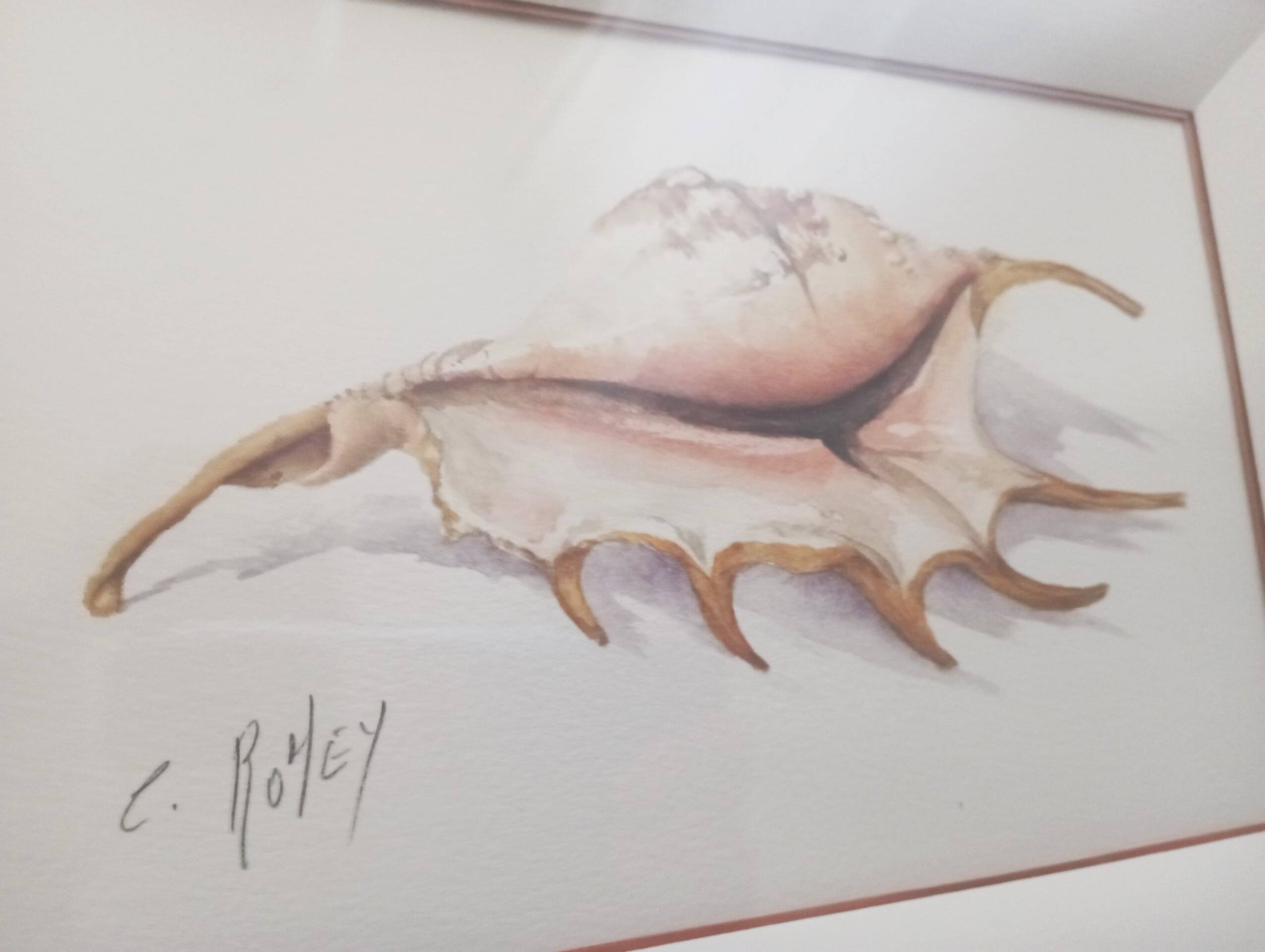 Watercolor signed Romey