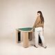 Pierluigi Molinari Lacquered Wood and Green Felt Game Table for Pozzi 1970