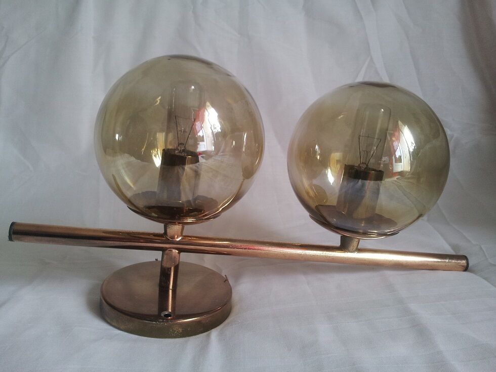 Applique 2 boules en verre