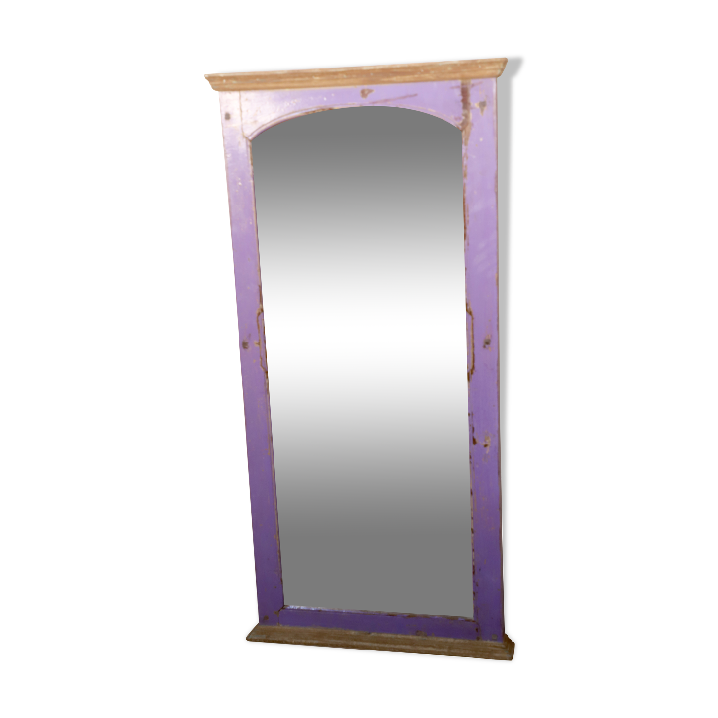 Burmese teak mirror with purple patina