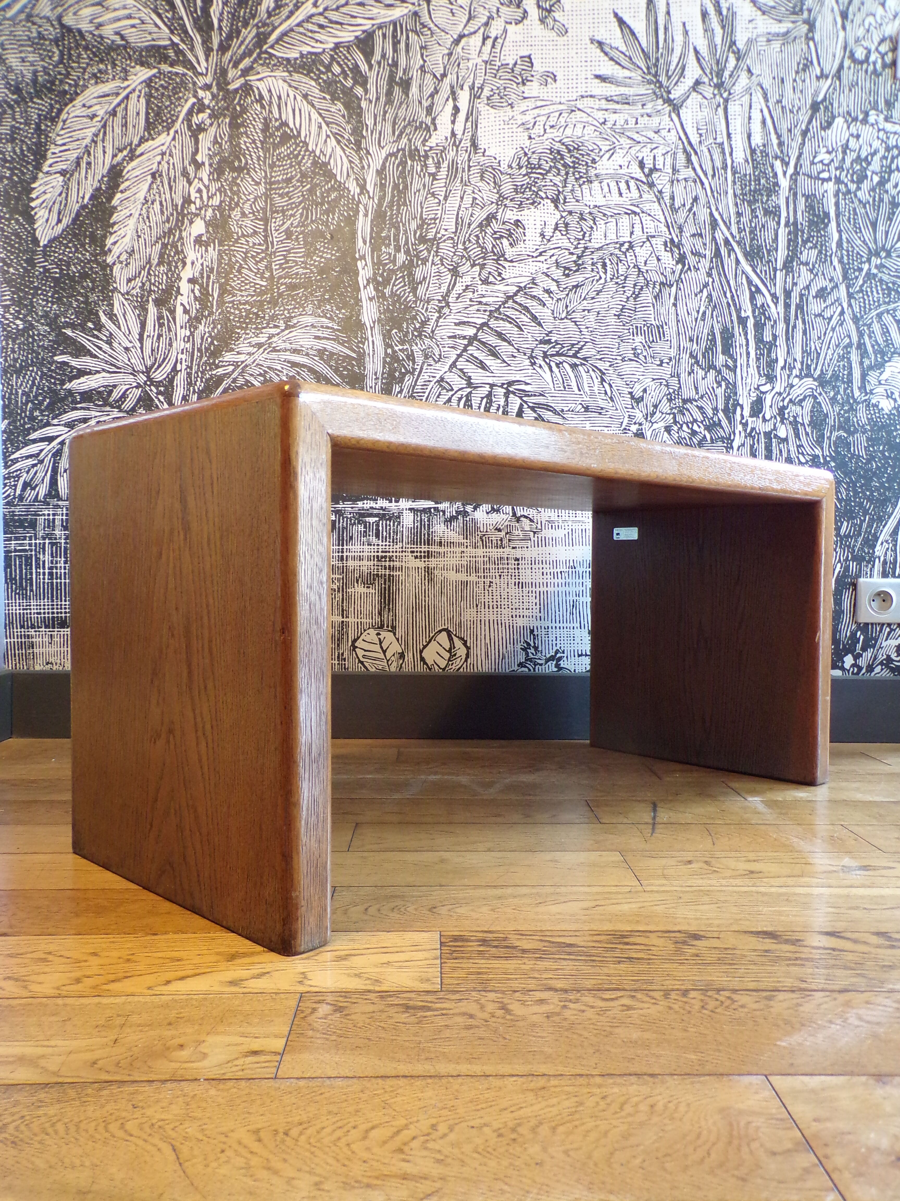1960 minimalist oak bench
