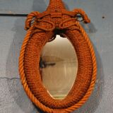 Miroir corde "Licol" 1950s 65x37cm