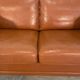 Vintage retro danish mogens hansen 2 person cognac leather sofa