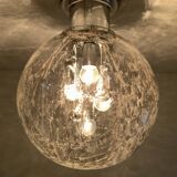 Grande lampe encastrée en verre glacé par Doria