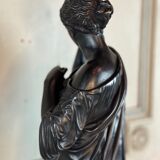 Diane de Gabies, bronze after the antique, black patina 19th century