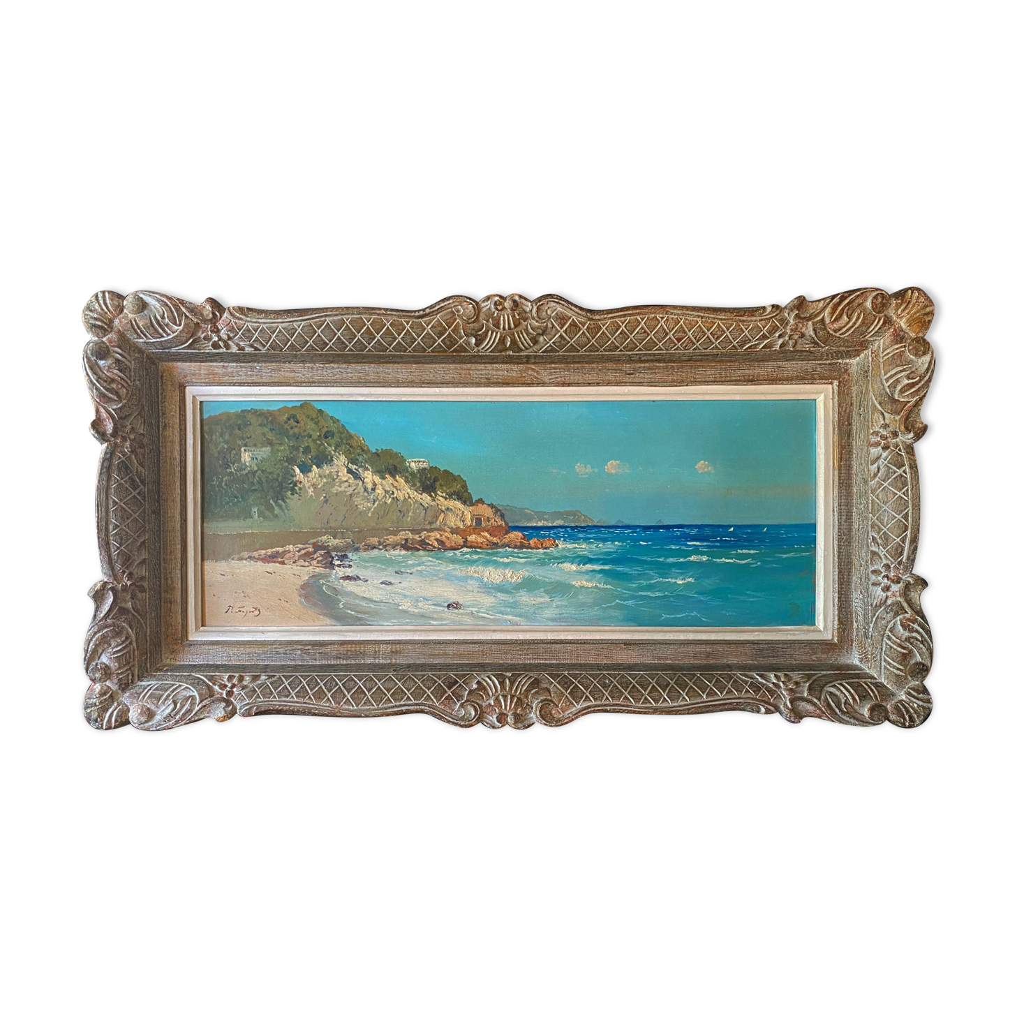 Orientalist painting marine algeria pierre faget-germain (1890-1961) skikda